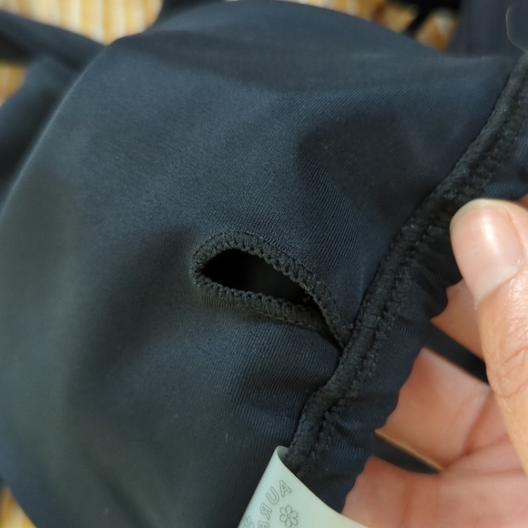 NWOT Aurelle Triangle Bikini Swimsuit Set Black L summer beach pool travel - Picture 8 of 8